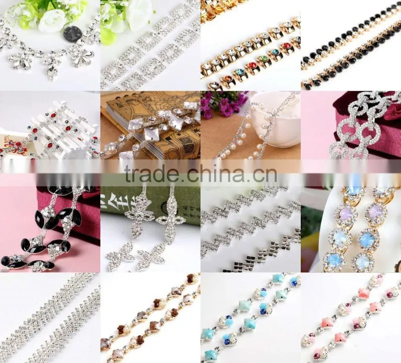 glass chaton + rhinestone fashion chains