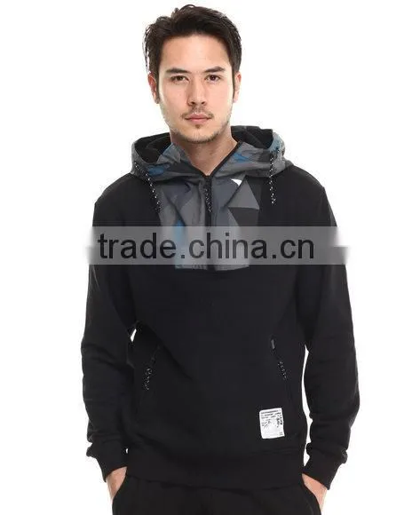 Custom Men Zipper Chimney Collar Sweatshirt