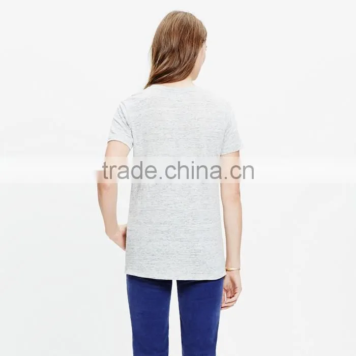 Modern fancy ladies t-shirt linen montreal tee