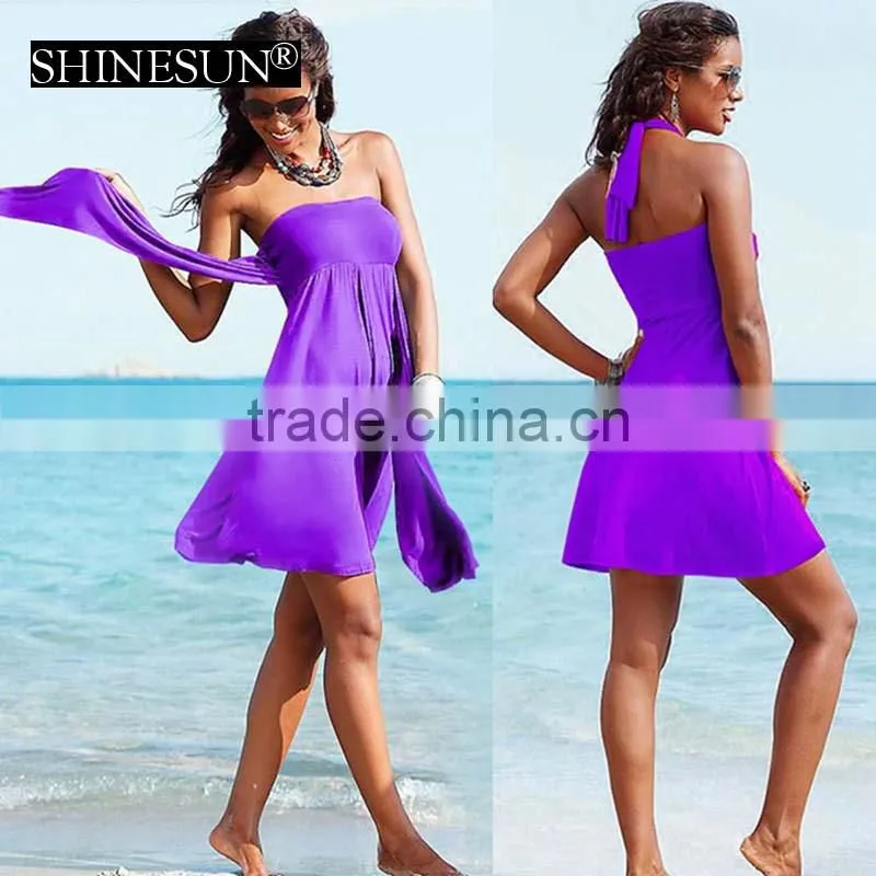 2017 new arrival swimwear Beach skirt ribbon wrapped dress beach dress skirt