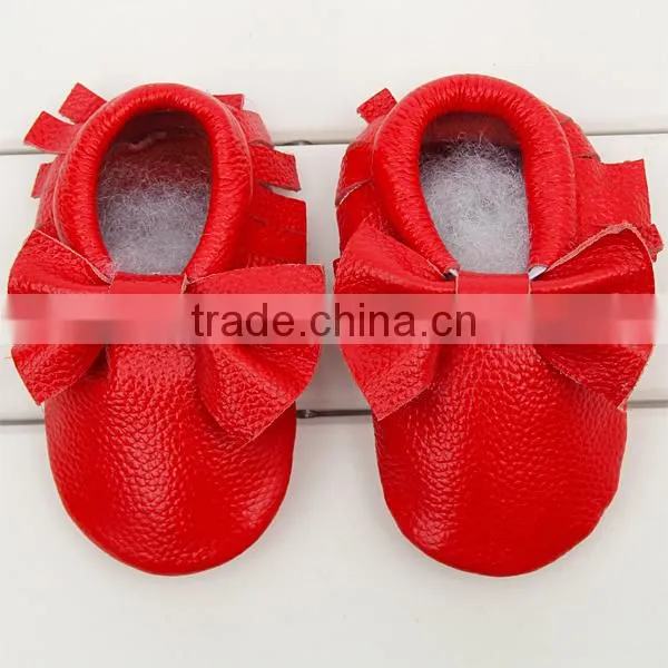 Fashion newest baby shoes knot bow toddler shoes nice forest green baby moccasins