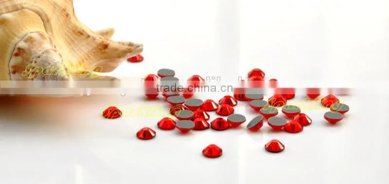 crystal hot fix rhinestone glass flat back beads shiny garment accessories
