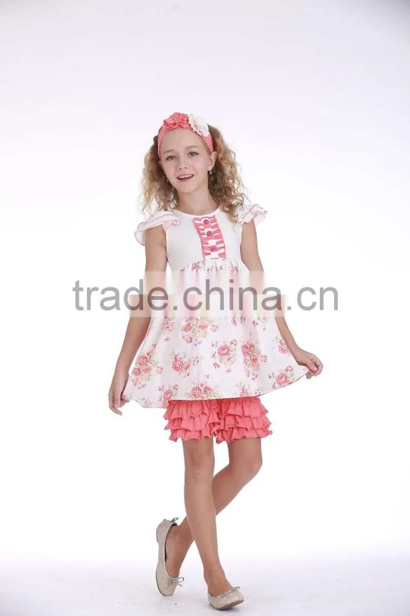 new design autumn baby girl cotton top and matching legging sets