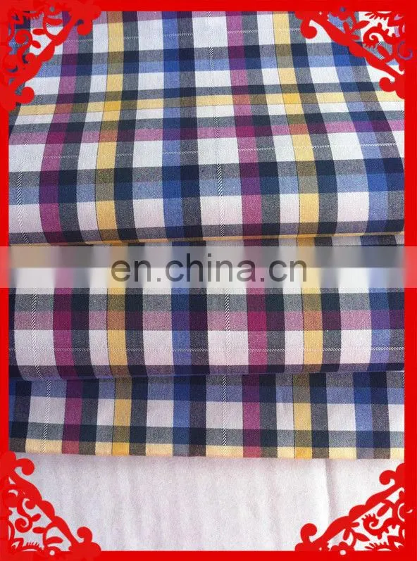 2014-2015 fashion latest new Italy design pattern 100%cotton cvc t/c y/d dyed check orange fabrics