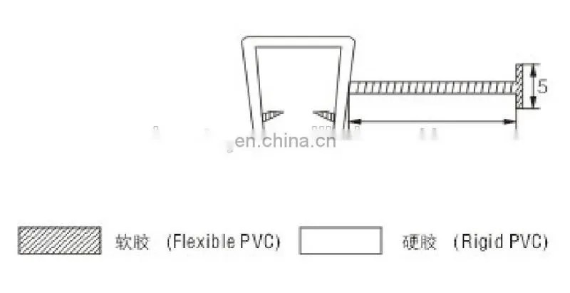PVC shower door seal and strip for 6mm, 8mm, 10mm glass door