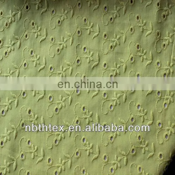 wholesale UK cotton eyelet embroidery fabric for summer dress