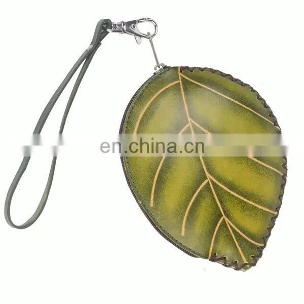 Cute Animal zipper key chain small mini custom squeeze pocket Coin Purse/genuine leather Coin Purse MCP-0006