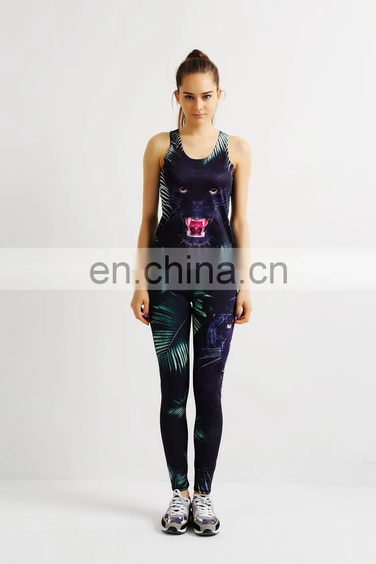 Wholesale New Style Custom Printing Sublimation 4 Needles 6 Thread Women Yoga Set