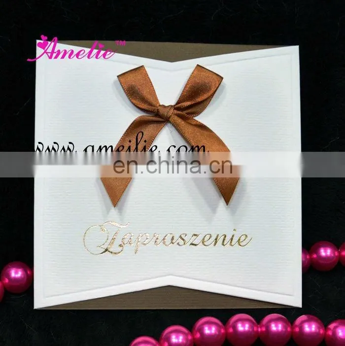 AT139 White Color Bridal Shower Invitations Wedding Invitations Cheap