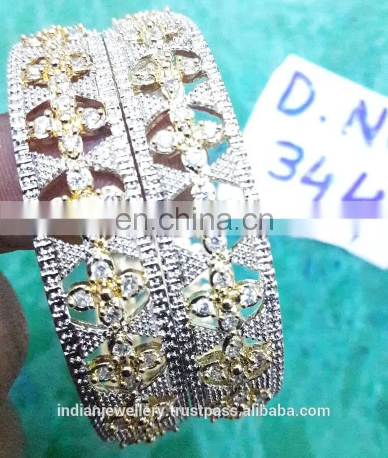 cz stone jewelry bangles exporter, bridal zircon bangle manufacturer