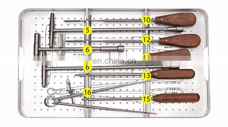 Orthopedic Surgical Instruments Spinal Anterior Thoracic & Thoracolumbar Plate System Instrument Set Spine Surgery Instrument