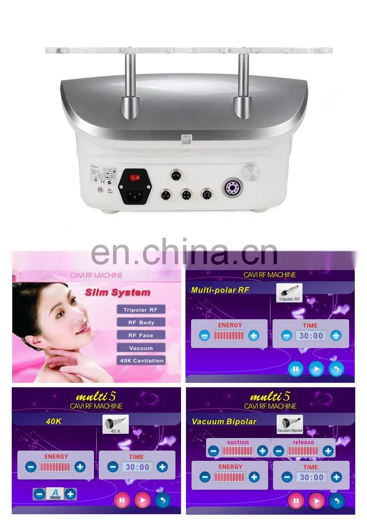 Wholesale Portable 5 in 1 40khz vacuum cavitation and rf lifting slimming machine