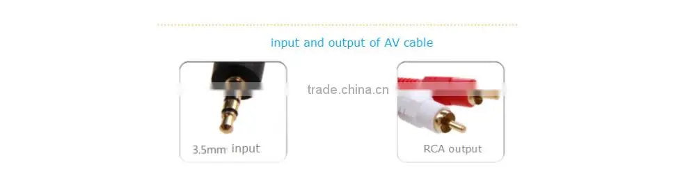 gold plated durable 3.5mm to 2rca audio and video cable