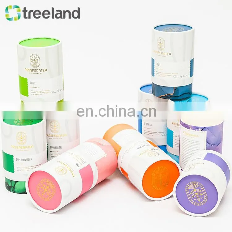 Eco friendly paper tins cardboard tube packaging tube boxes