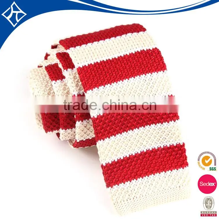 2016 New Coming Custom Design Striped Knitted Necktie