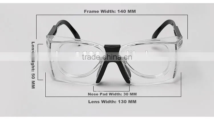 Made in China wholesale high impact resistance safety glass eye safety glasses with myopia frame insert