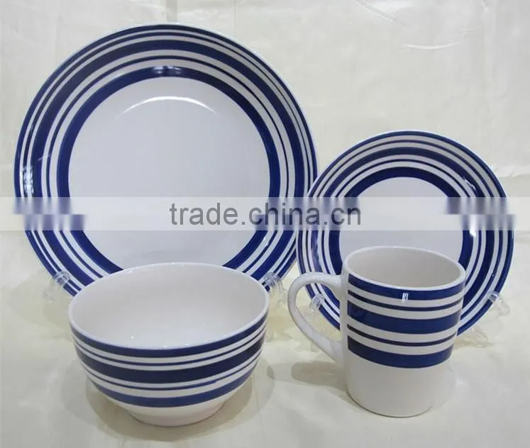 porcelain dinner set with gift box Fine hand printed dinner set with stoneware material
