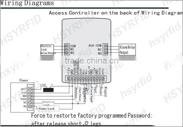 1000 card user 125khz ID wiegand26 input metal shell wonderful design stand alone reader without any software