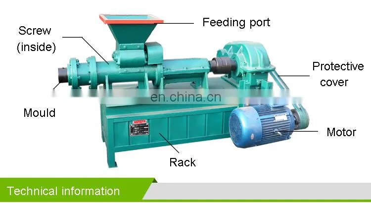 Multi-function Charcoal Coal Waste Paper Dust Briquette Extruder Machine