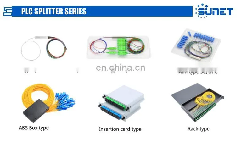 plc splitter plc 1 x 2 SC/UPC splitter rmini fiber optic plc splitter