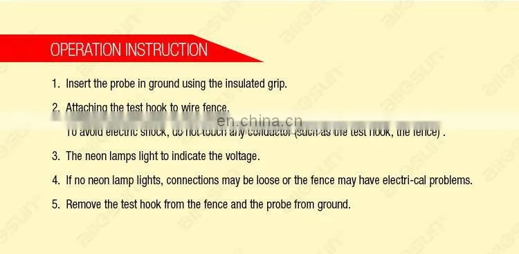 Electric Fence Voltage Tester 600V to 7000V Fence Controllers Neon Lamps No Battery Voltage Detector Pocket Size all-sun GK503B