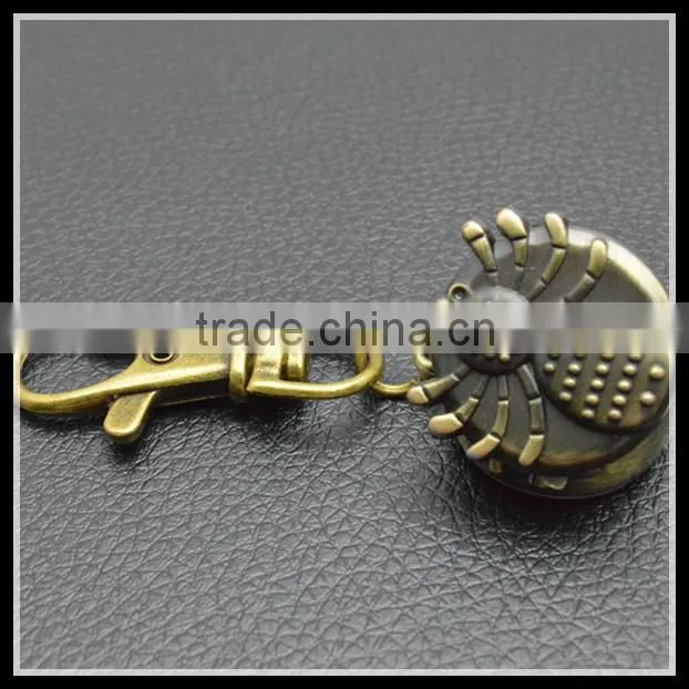 Sun god pocked watch with key chain