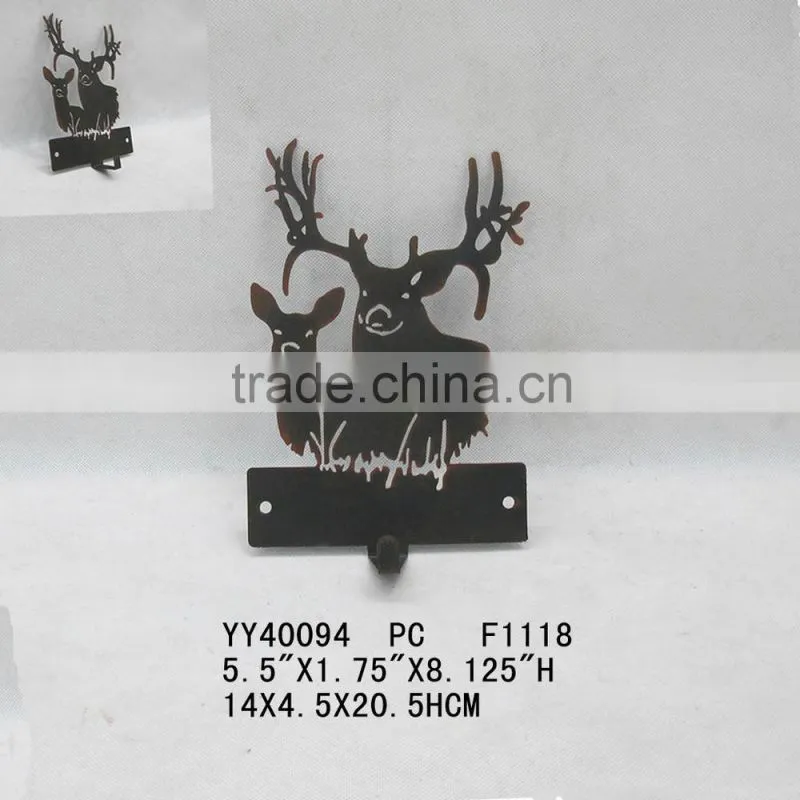 metal wall single hook for home decor, deer design hook
