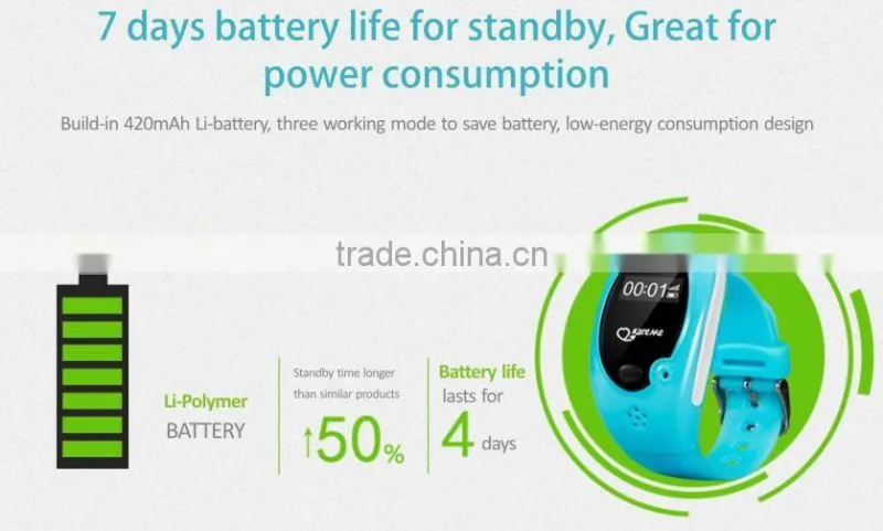 Kids care low radiation smart cell phone wrist watch