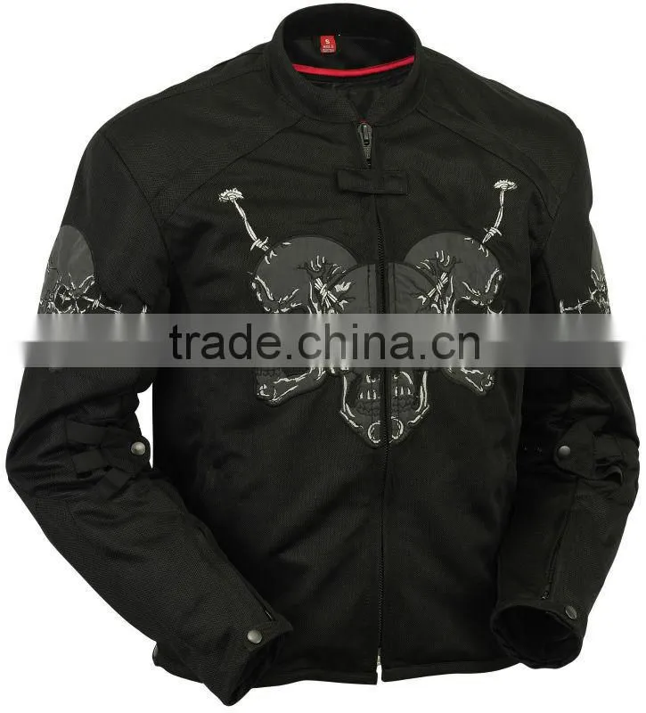Men's Raceway skull mesh motorcycle jacket