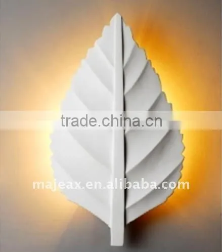 Fancy Plaster decorative lights leaf wall light