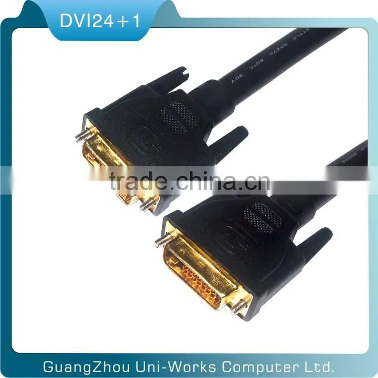 high quality dual link 24+1DVI male to male projet cable