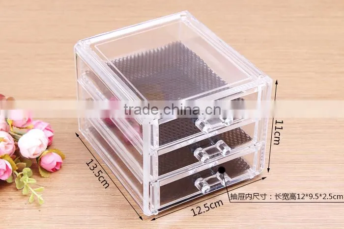C50 ANPHY Cube Makeup Organizer box 3 drawers jewelry accessory display box
