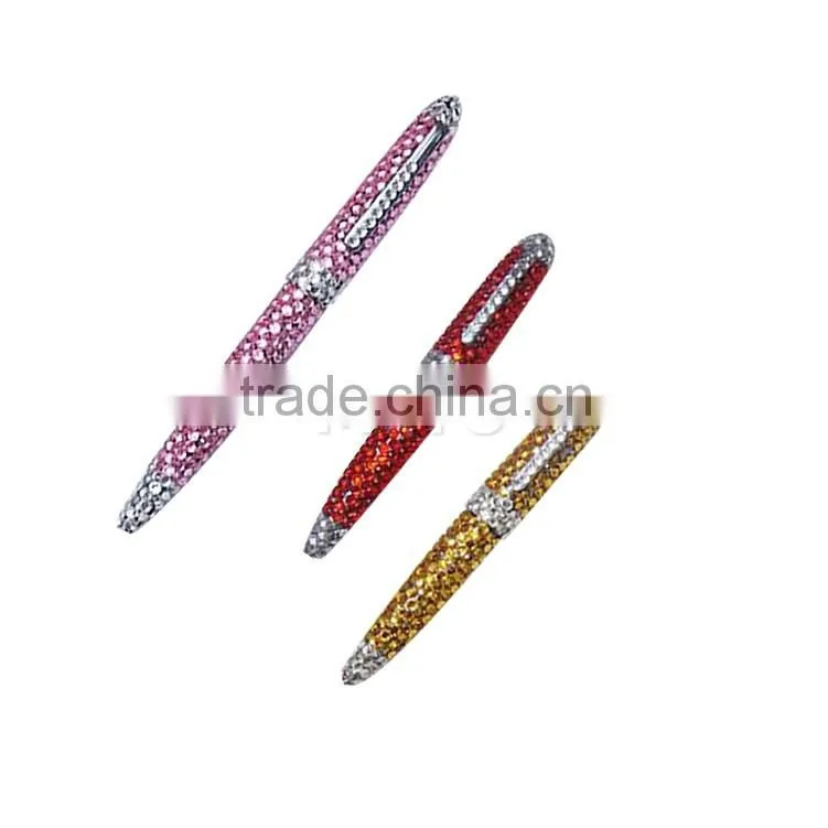 Promotional Christmac key chain and crystal ballpoint pen gift set for holiday