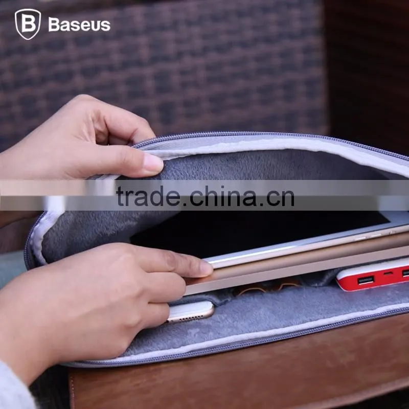 Fashion Baseus British Design Sleeve PU Leather Laptop Portable Bag Cover For Notebook Universal 14.1" TB-0121