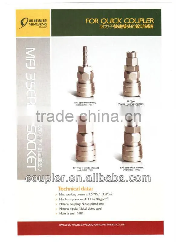 Japan Type Automatic quick coupler SM40