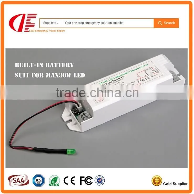 Ceiling mounted led emergency lights small power with led light emergency driver with test button and Green LED indicator SAA