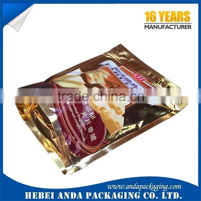 Custom Printing Aluminum Foil Zip Lock Bag Stand up Pouch with Zipper/ Whey Protein Plastic Zipper Bag/ Snack Food Ziplock Bag