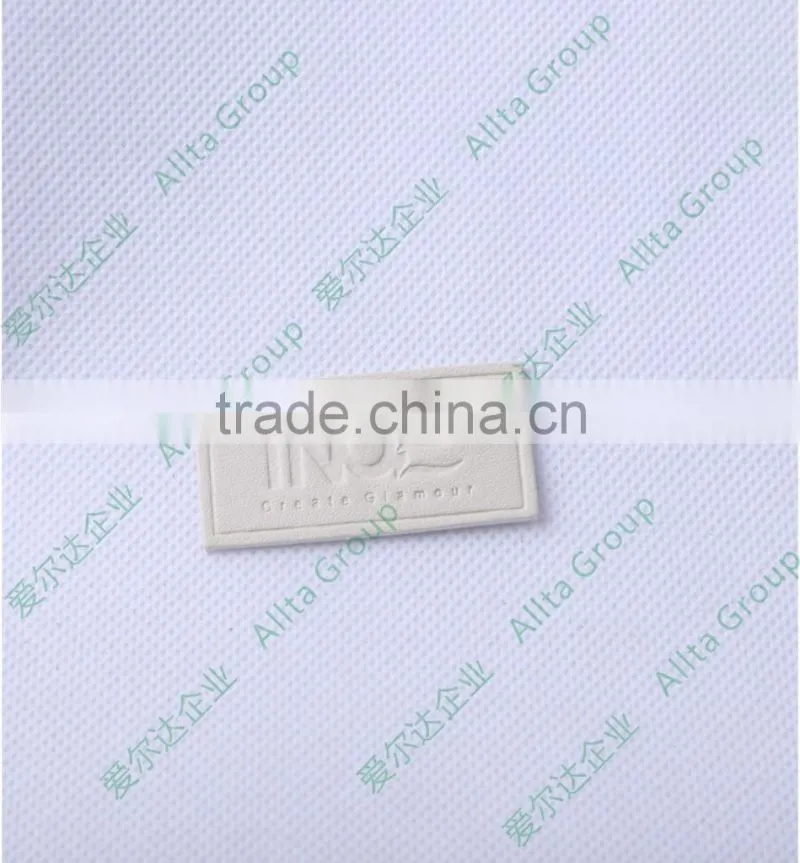 Vogue custom embossed leather label/patches for clothing
