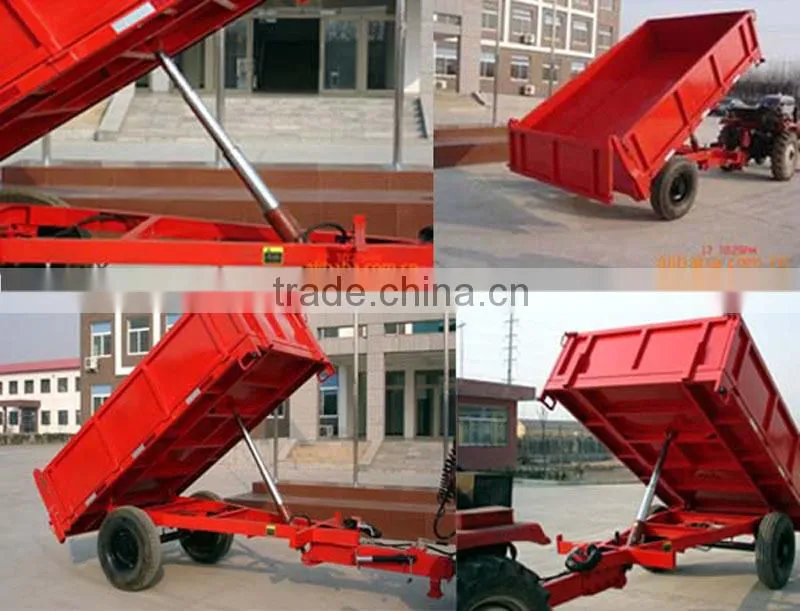 3T single axle trailer hot sale dump trailer with crane