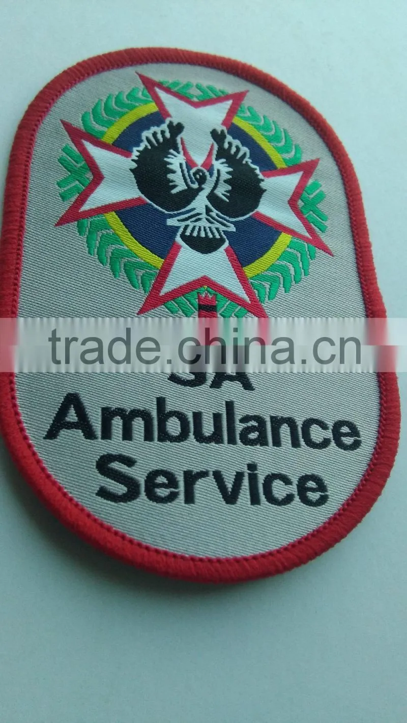 china munufacturer supply good quality over lock border custom badge