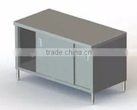 Hospital Furniture Enclosed Work Table with Sliding Door