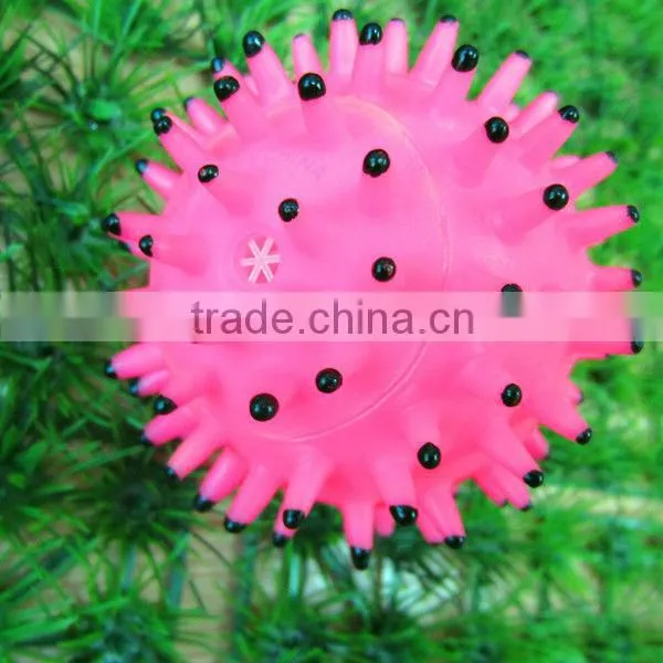 vinyl toy-8.5cm pink pig spikey ball