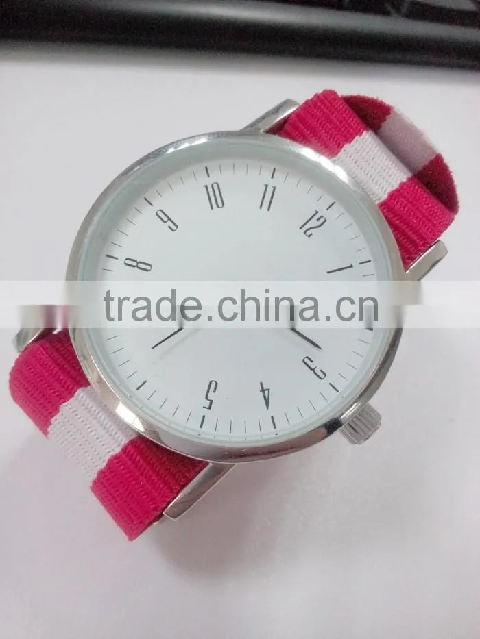 2016 hot fashion slim case nylon strap watch, minimalist watch face quality men's watch, stainless steel back men's watch