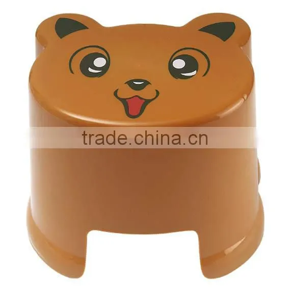 Skid-proof cute animal design cartoon stackable PP plastic stool for kids