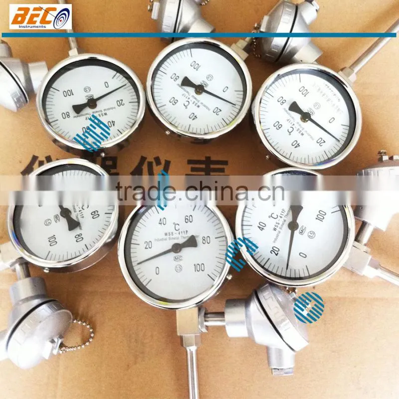 calibrated platinum resistance thermometer with bimetall material WSS-411P