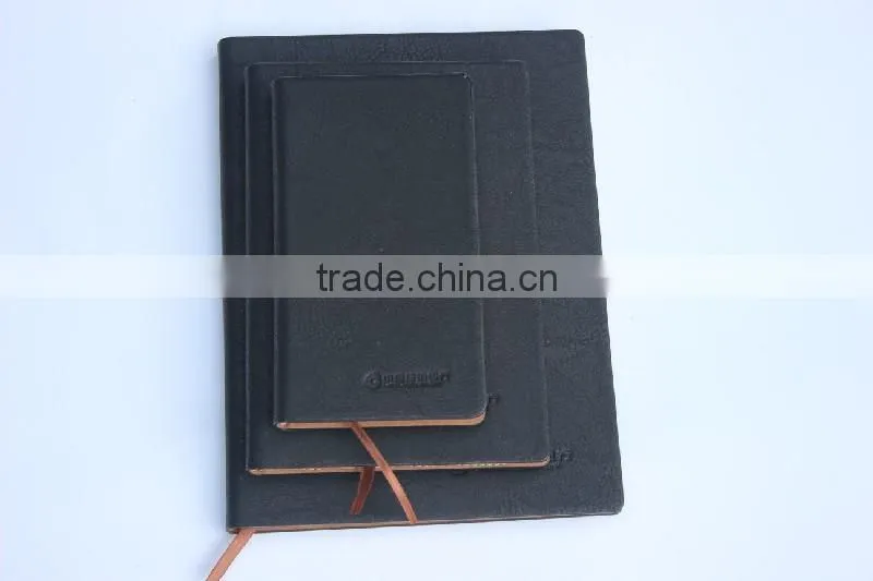 2014 Popular leather loose-leaf metal ring diary
