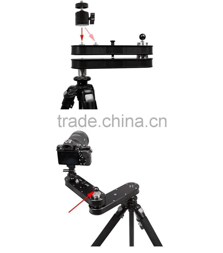 China factory produce cnc machining mini aluminum video camera slider