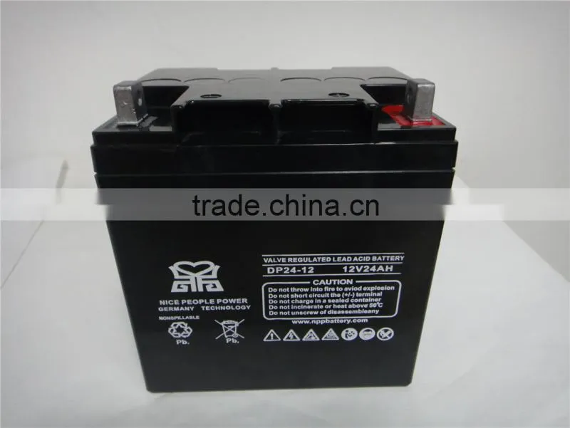 High quality Lead acid battery 12V24AH for solar system