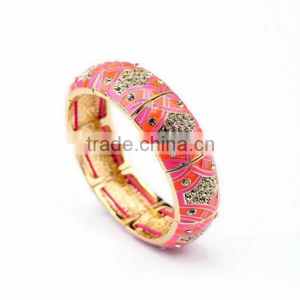 Black Enamel Bracelets Heart Shaped Summer Bracelets