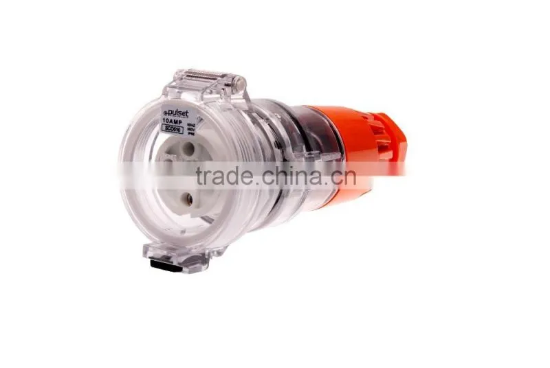 Three Phase 5 Round Pin Extension Socket 20A